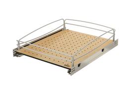 Rev-A-Shelf - Solid Bottom Pullout Base Soft-close Cabinet Organizer, 54BK-18SC-1 - Silver