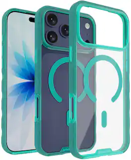 Smartish - iPhone 18 Pro Max/17 Pro Max MagSafe Case - Gripmunk Protective Slim Grip Magnetic Cover - Clearly Green
