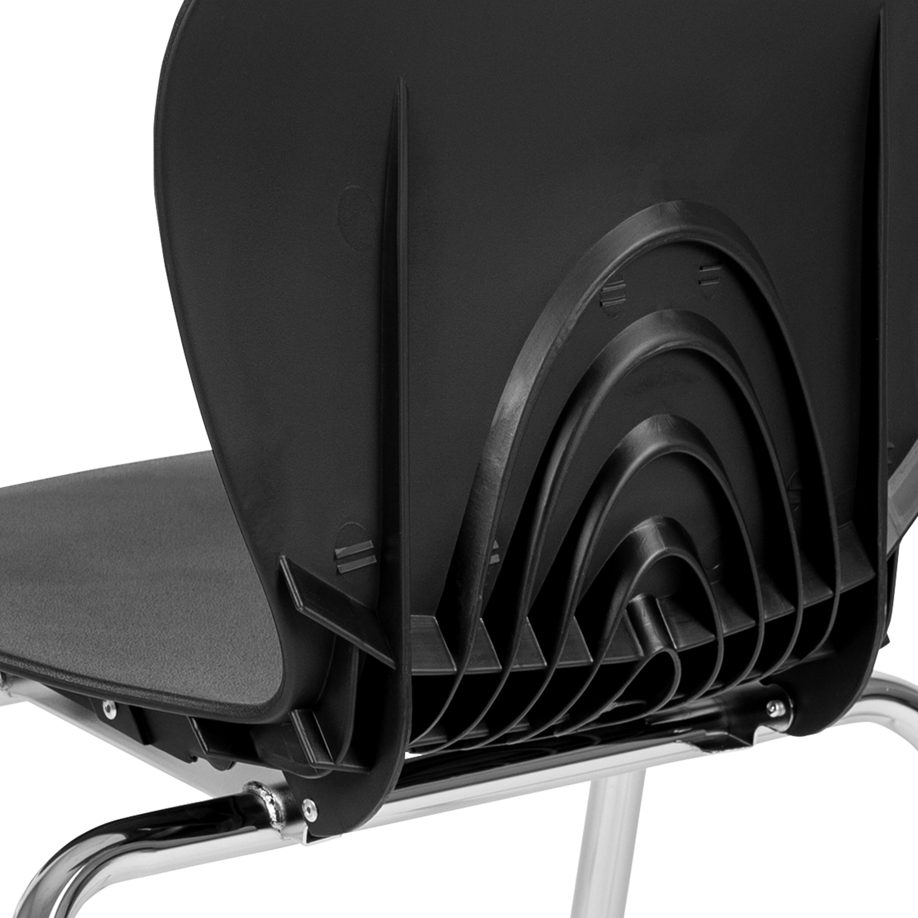 Alt View 10. Emma + Oliver - Titan Student Stack School Chair - 18-inch - Black.