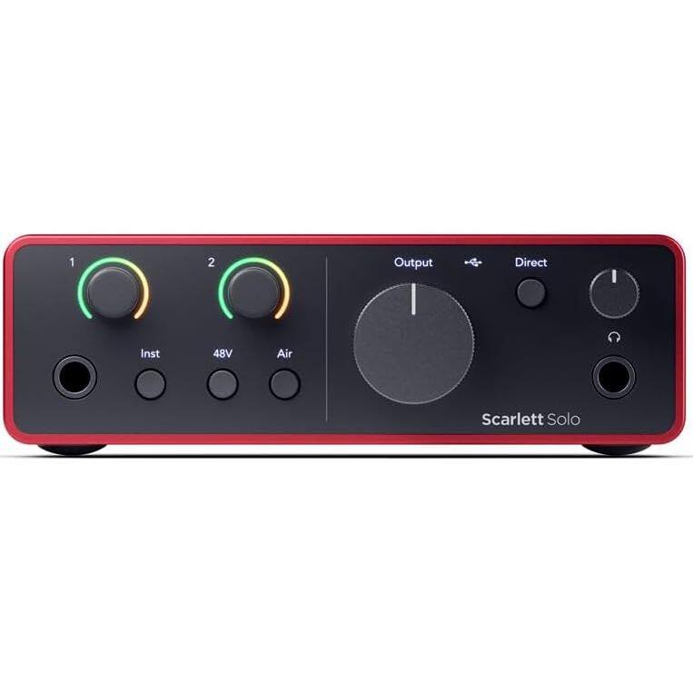 Focusrite Scarlett Solo 4th Gen USB C Audio Interface Studio Bundle ...