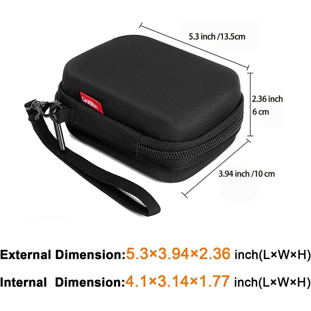 External Dimension: 5.3x3.94x2.36 inch (LxWxH)  
Internal Dimension: 4.1x3.14x1.77 inch (LxWxH)
