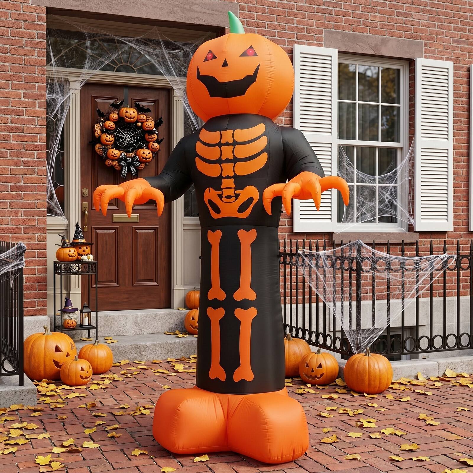Alt View 6. Sunoyar - Spooky Classic Halloween Shape with Built-in Lighting System - Orange.