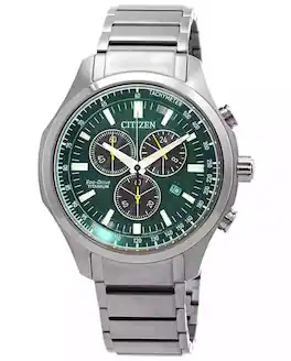 Citizen - Eco-Drive Super Titanium Chronograph Dial AT2530-85X 100M Men's Watch - Green