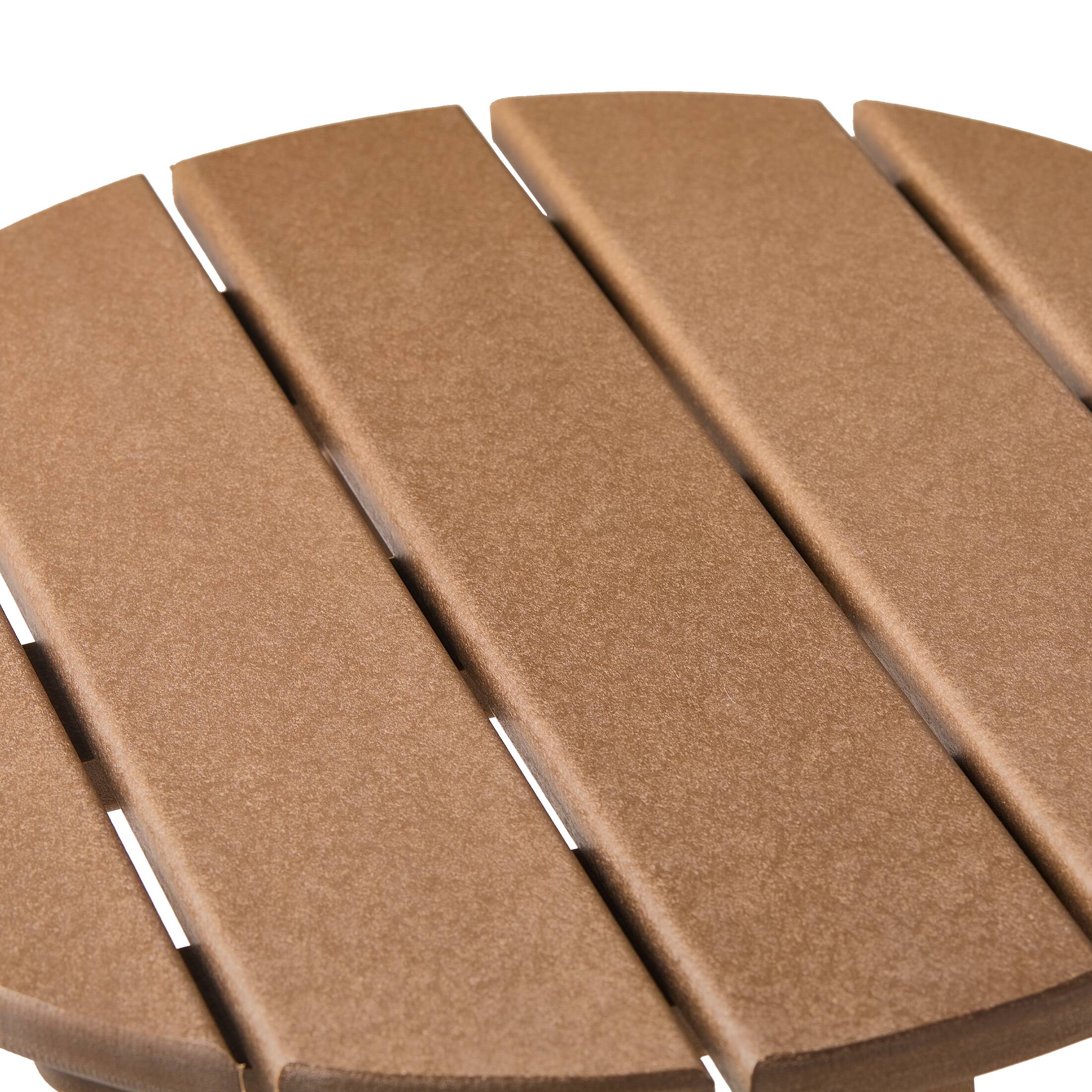 Alt View 4. WestinTrends - WestinTrends Dylan Adirondack Round Outdoor Side Table - Teak.