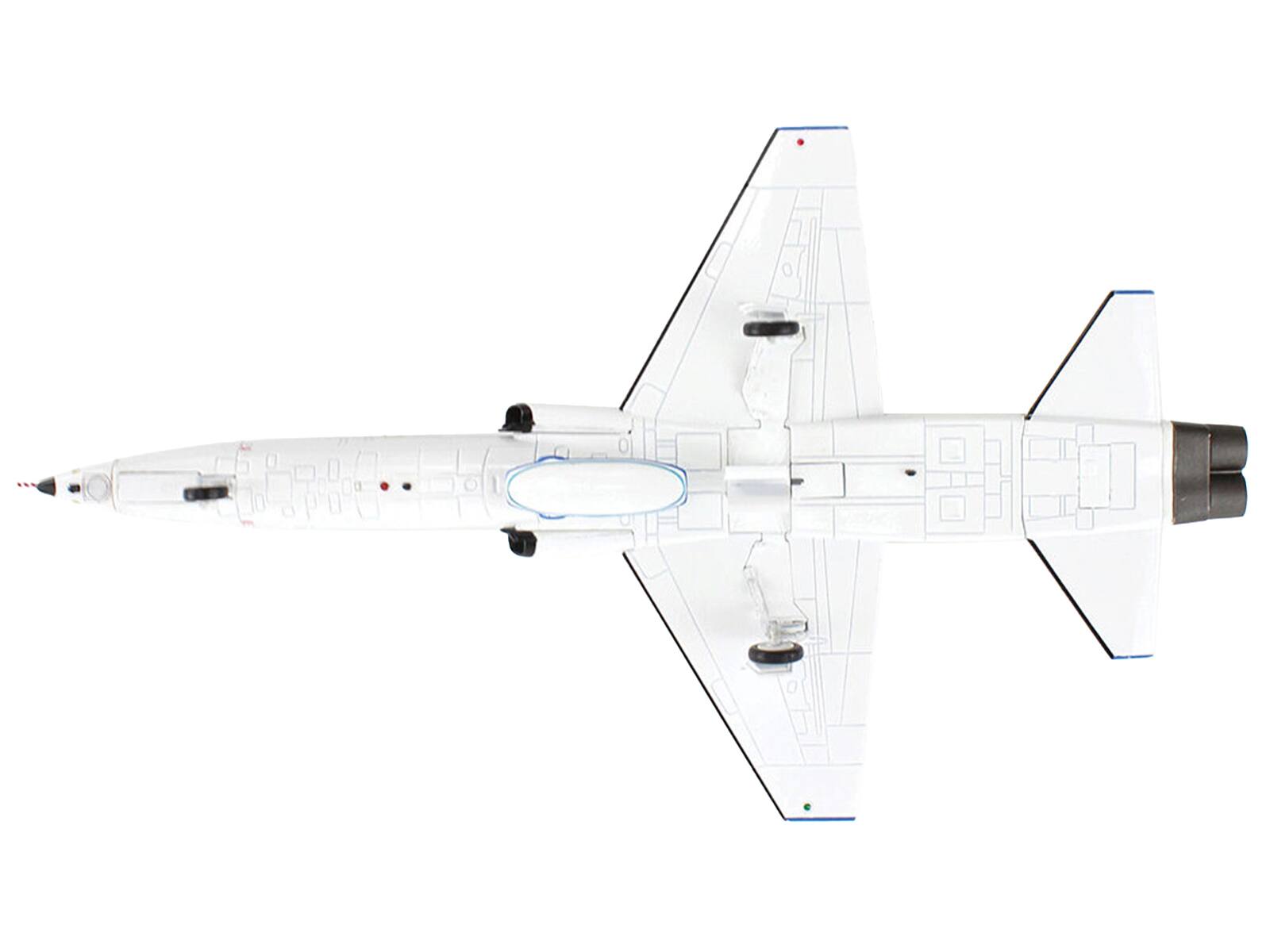 Back. Hobby Master - Northrop T-38A Talon Trainer "65-10363 Air Force Plant 42 Palmdale CA" 1984 USAF "Air Power Series" 1/72 - White, Black, Blue.