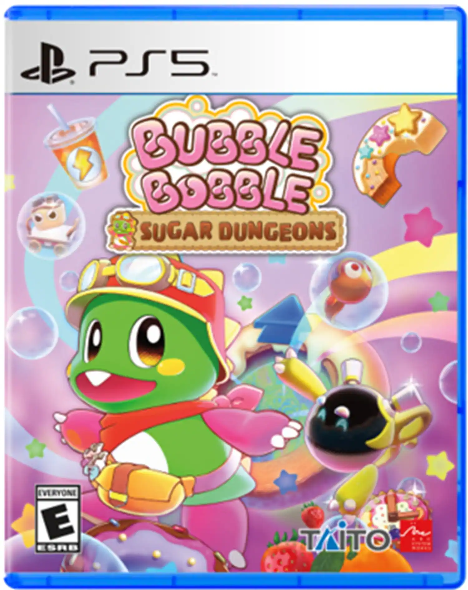 PS5
BUBBLE BOBBLE
SUGAR DUNGEONS
EVERYONE E
ESRB
TAITO - E (Everyone)