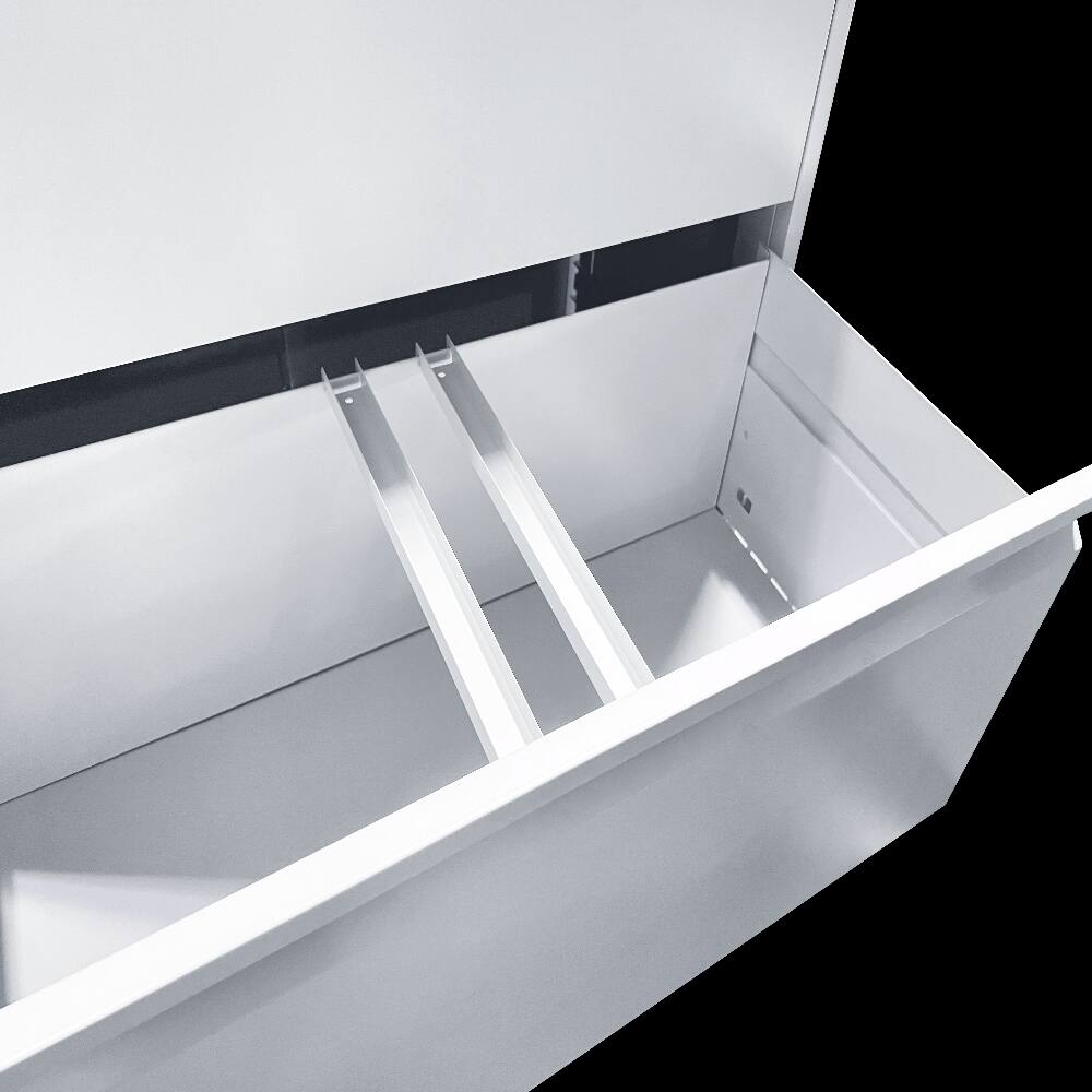 Alt View 10. Loheer - Loheer 4 Drawer Lateral File Cabinet White Locking Metal Filing Cabinet for Legal Letter A4 F4 Size Home Office Storage.