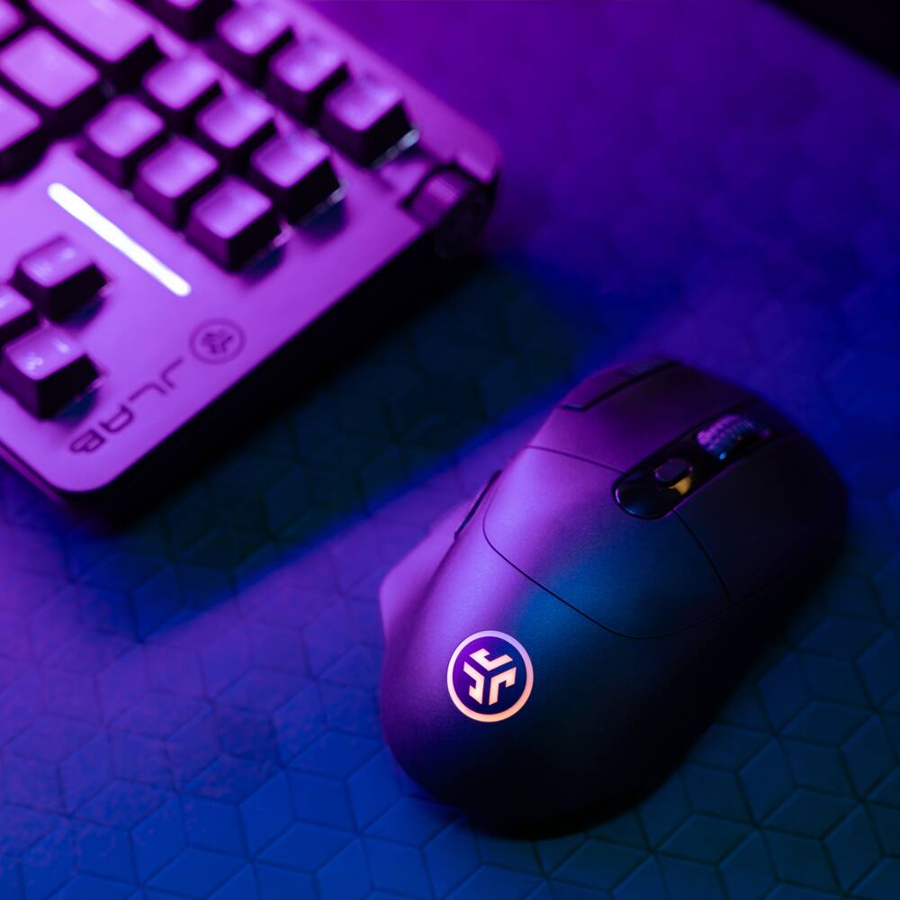 Alt View 4. JLab - Midnight Wireless Gaming Mouse - Black.