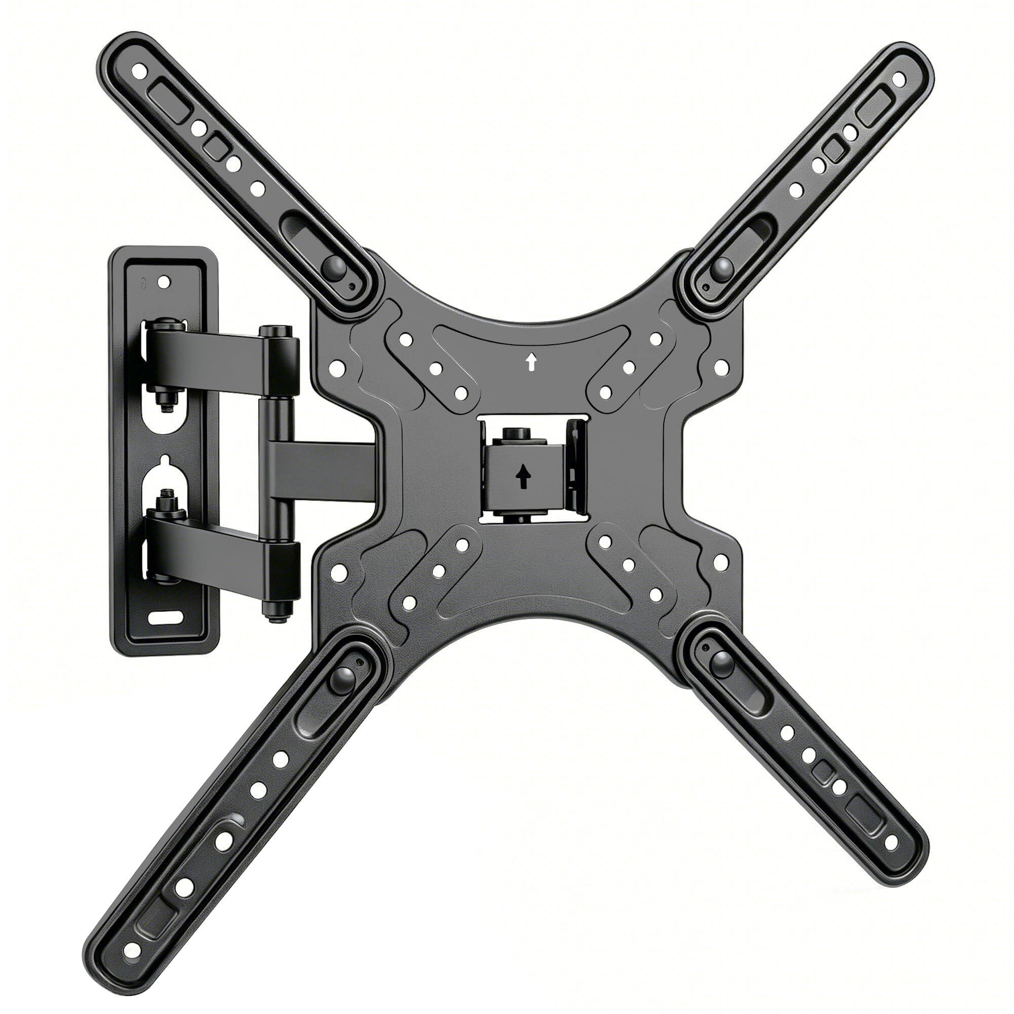 Front. Dazzed Corner - Full Motion TV Wall Mount for 26-60" Flat & Curved TVs, Swivel Tilt Articulating Bracket, Max VESA 400x400mm - Black.