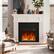 Alt View 4. Costway - Costway 18" Electric Fireplace Insert Recessed 1500W Fireplace Heater with Remote Control - Black.