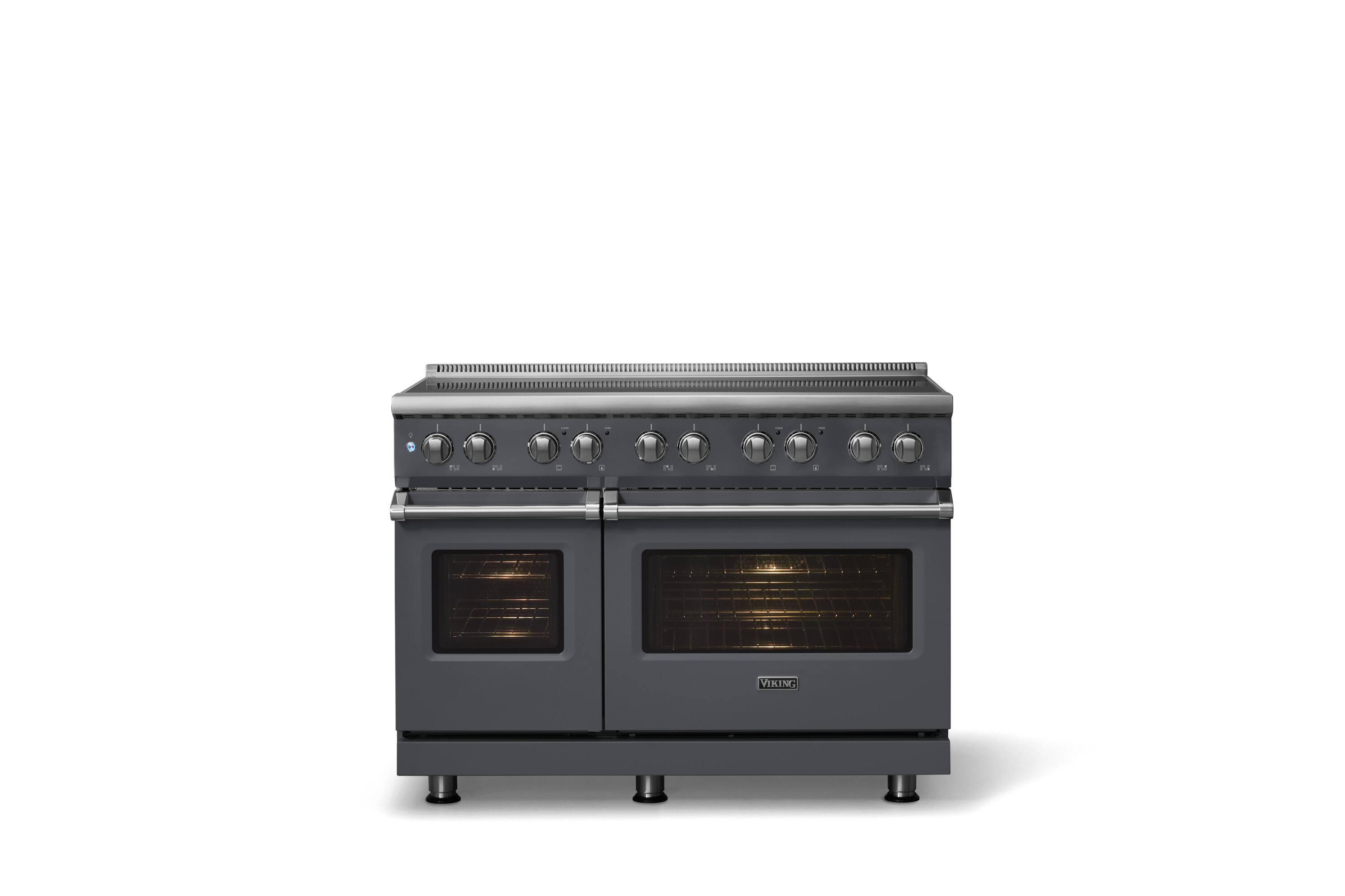 Alt View 2. Viking - 48 in. Wide 6 Elements Pro 5 Series 7.3 Cu. Ft. Freestanding 6 Element Induction Convection Range - Cast Black - Cast Black.