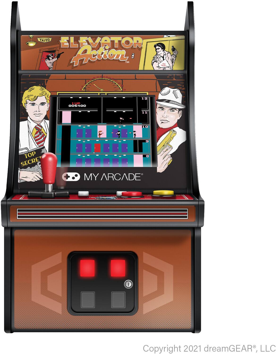 TAITO  
ELEVATOR Action™  

1 UP  
005400  

TOP SECRET  

MY ARCADE  

Copyright 2021 dreamGEAR®, LLC