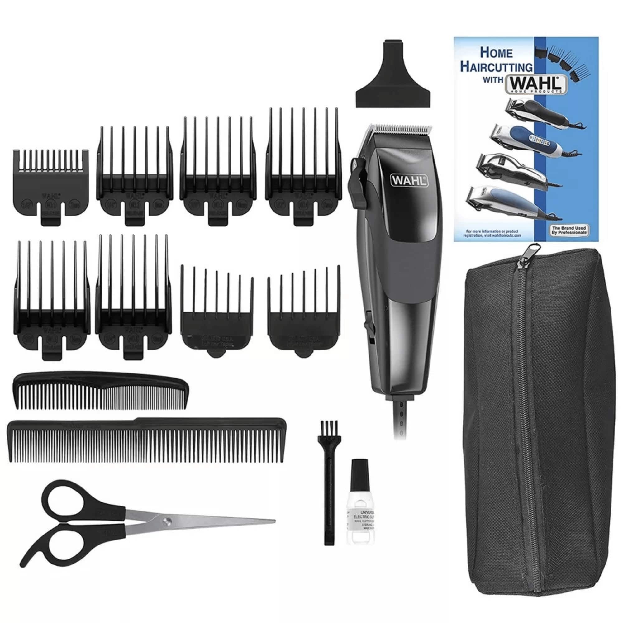 Wahl 15 Piece Sure Cut Adjustable Hair Clipper Kit Black 79449-200