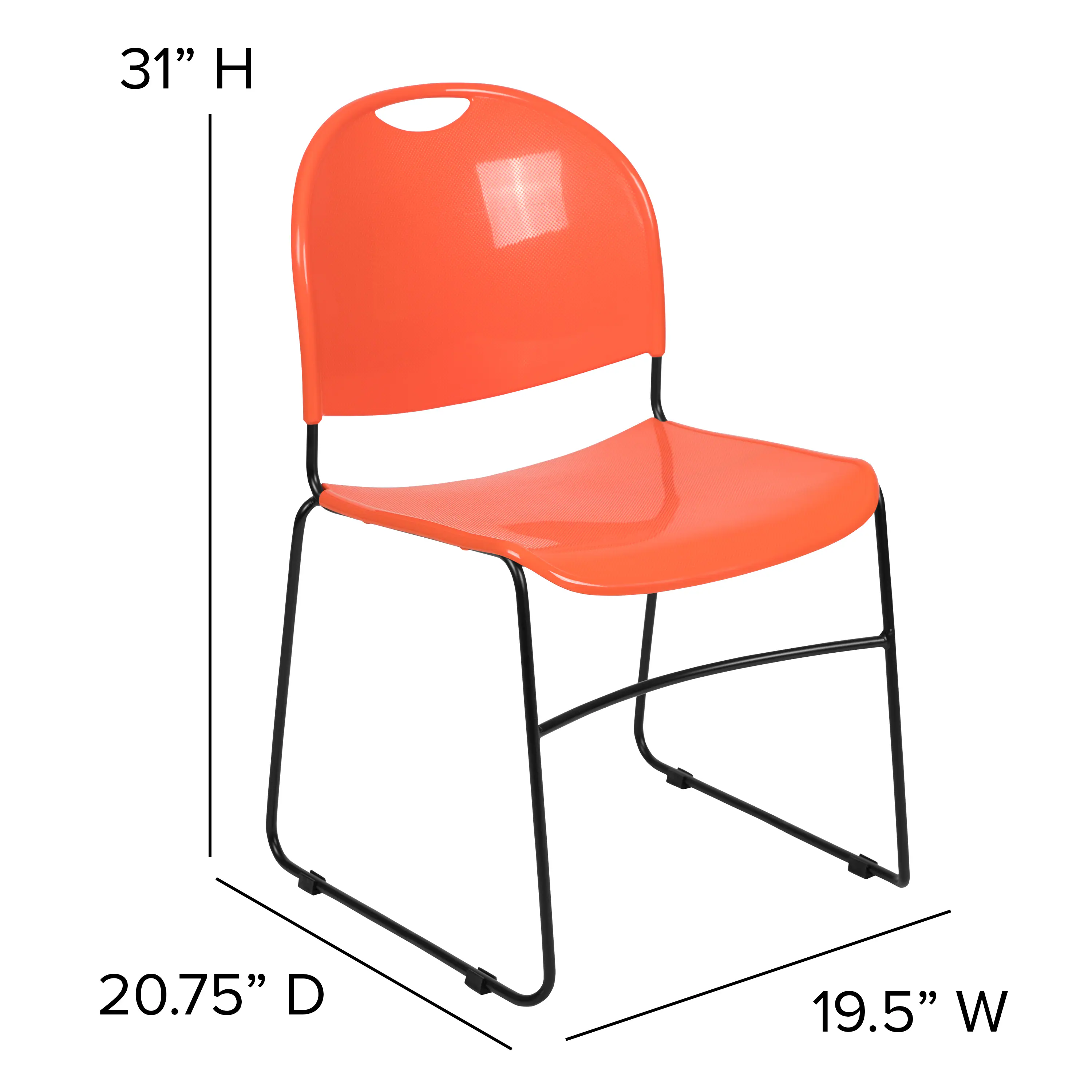 31" H  
20.75" D  
19.5" W