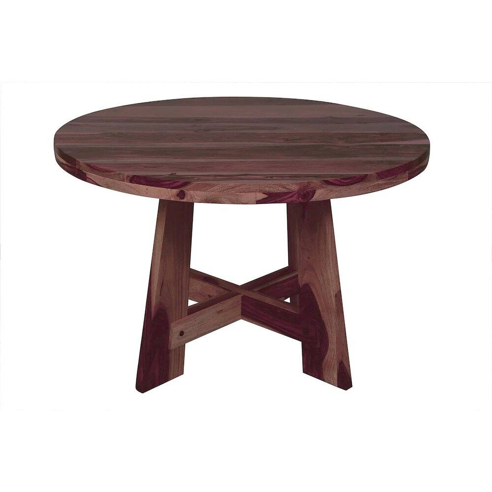 Angle. Porter Designs - Kalispell Solid Sheesham Wood Dining Table - Brown.