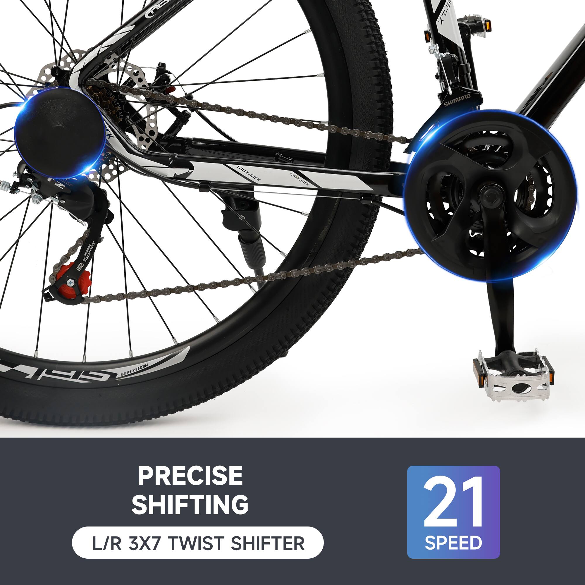 PRECISE SHIFTING  
L/R 3X7 TWIST SHIFTER  
21 SPEED