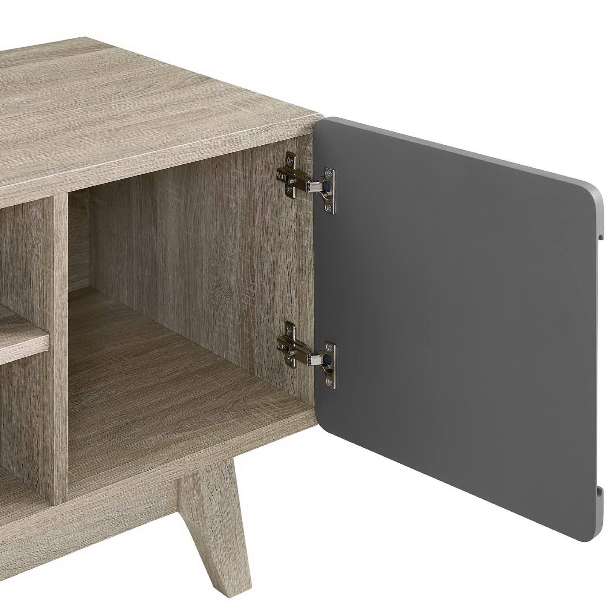 Alt View 2. Modway - Tread 70" Media Console TV Stand by Modway - Natural Gray.