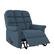 Angle Zoom. ProLounger - Cooper Tufted Back Extra Large Low-Pile Velour Wall Hugger Reclining Chair - Medium Blue.