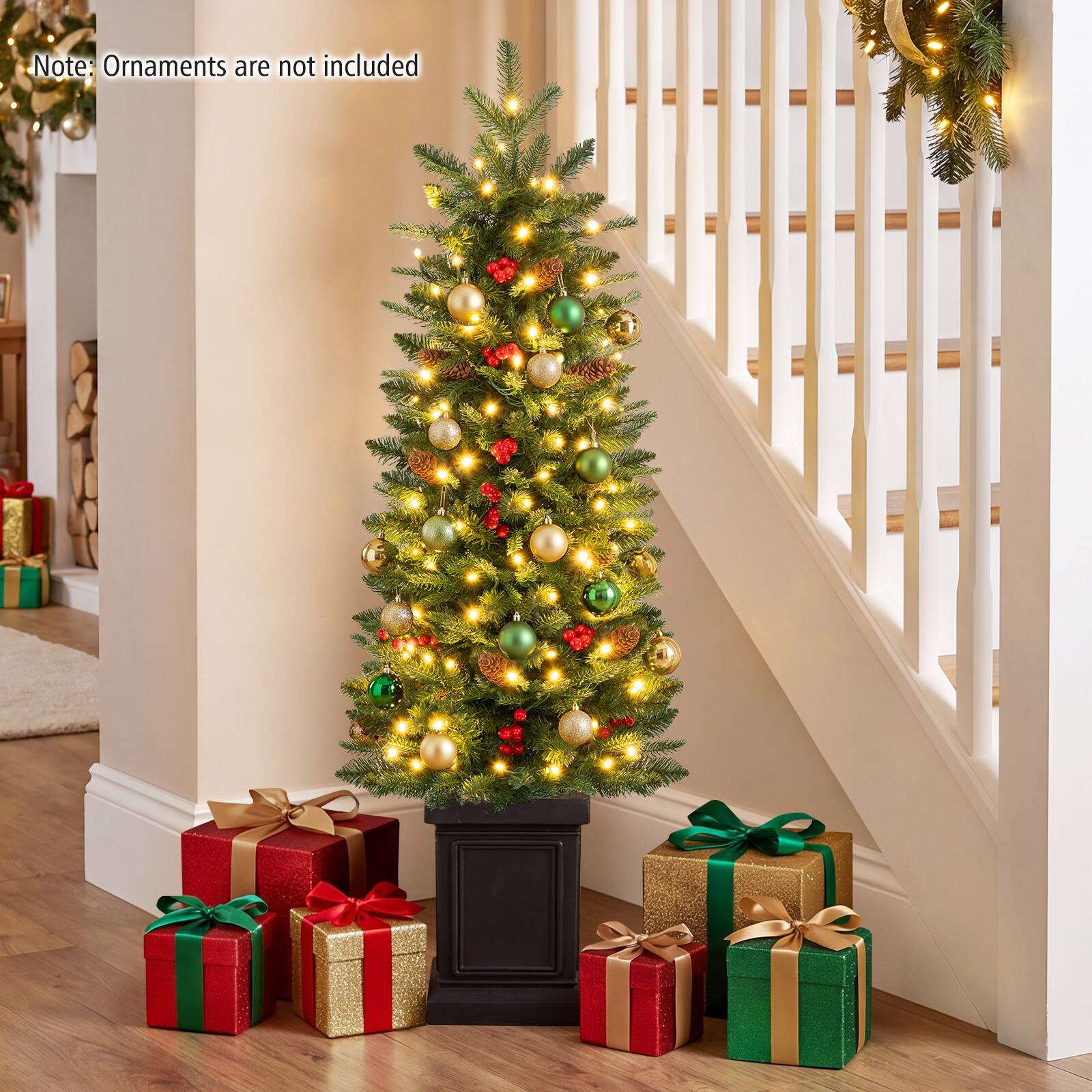 Note: Ornaments are not included