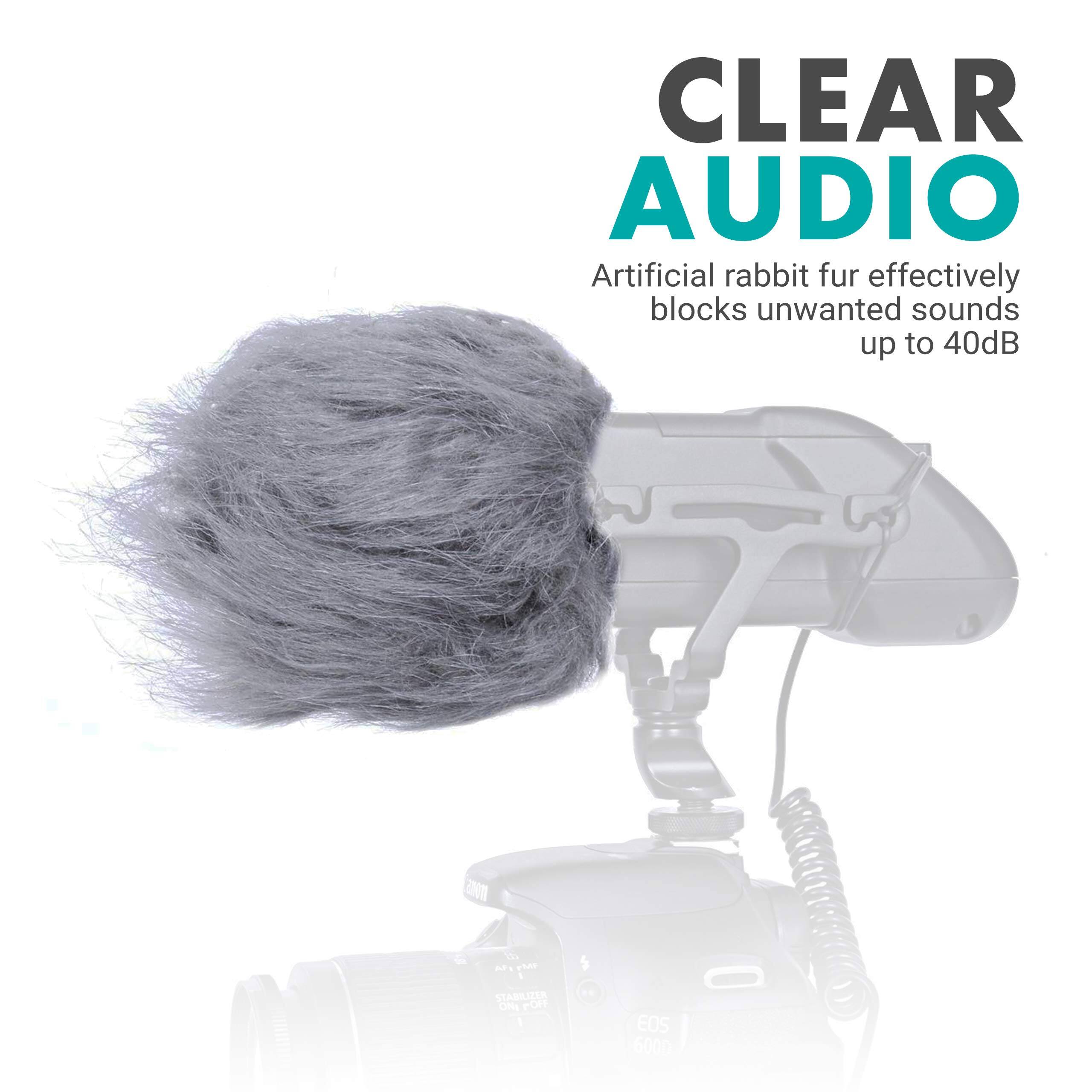CLEAR AUDIO  
Artificial rabbit fur effectively blocks unwanted sounds up to 40dB
