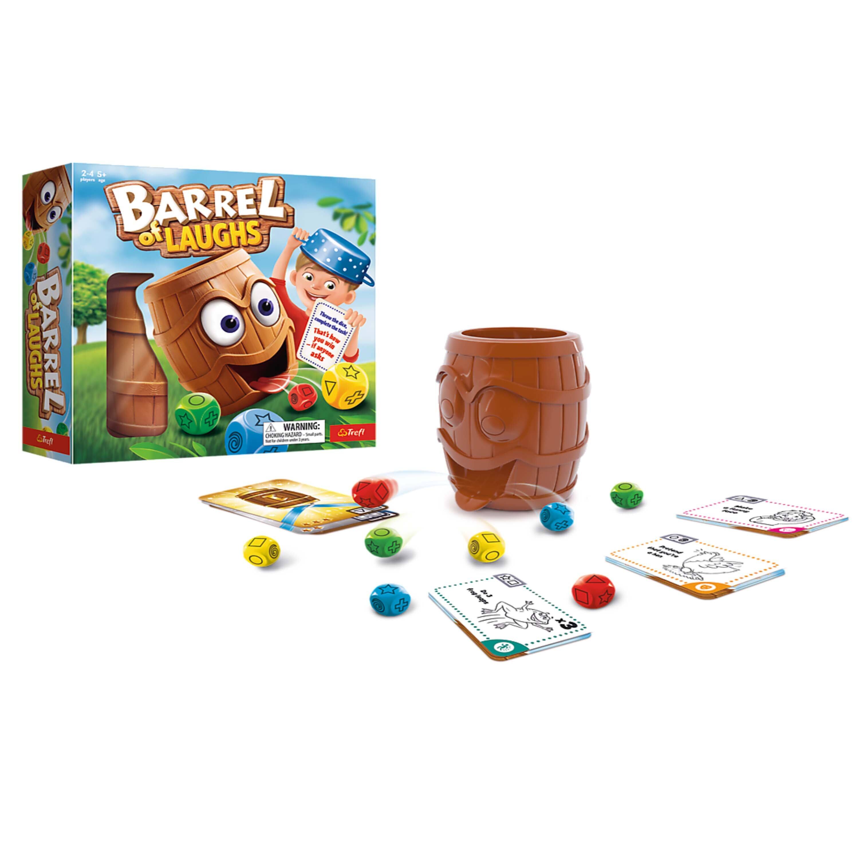 Sure, here is the corrected and grouped text from the image:

---

**Barrel of Laughs**

**2-4 Players**  
**Ages 5+**

**WARNING:**  
CHOKING HAZARD - Small parts. Not for children under 3 years.

**Barrel of Laughs**  
**Barrel of Laughs**

**Barrel of Laughs**  
**Barrel of Laughs**

**Barrel of Laughs**  
**Barrel of Laughs**

**Barrel of Laughs**  
**Barrel of Laughs**

**Barrel of Laughs**  
**Barrel of Laughs**

**Barrel of Laughs**  
**Barrel of Laughs**

**Barrel of Laughs**  
**Barrel of Laughs**

**Barrel of Laughs**  
**Barrel of Laughs**

**Barrel of Laughs**  
**Barrel of Laughs**

**Barrel of Laughs**  
**Barrel of Laughs**

**Barrel of Laughs**  
**Barrel of Laughs**

**Barrel of Laughs**  
**Barrel of Laughs**

**Barrel of Laughs**  
**Barrel of Laughs**

**Barrel of