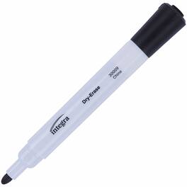 Integra - Bullet Tip Dry Erase Markers Bullet Marker Point Erasable Black Ink 1 Dozen