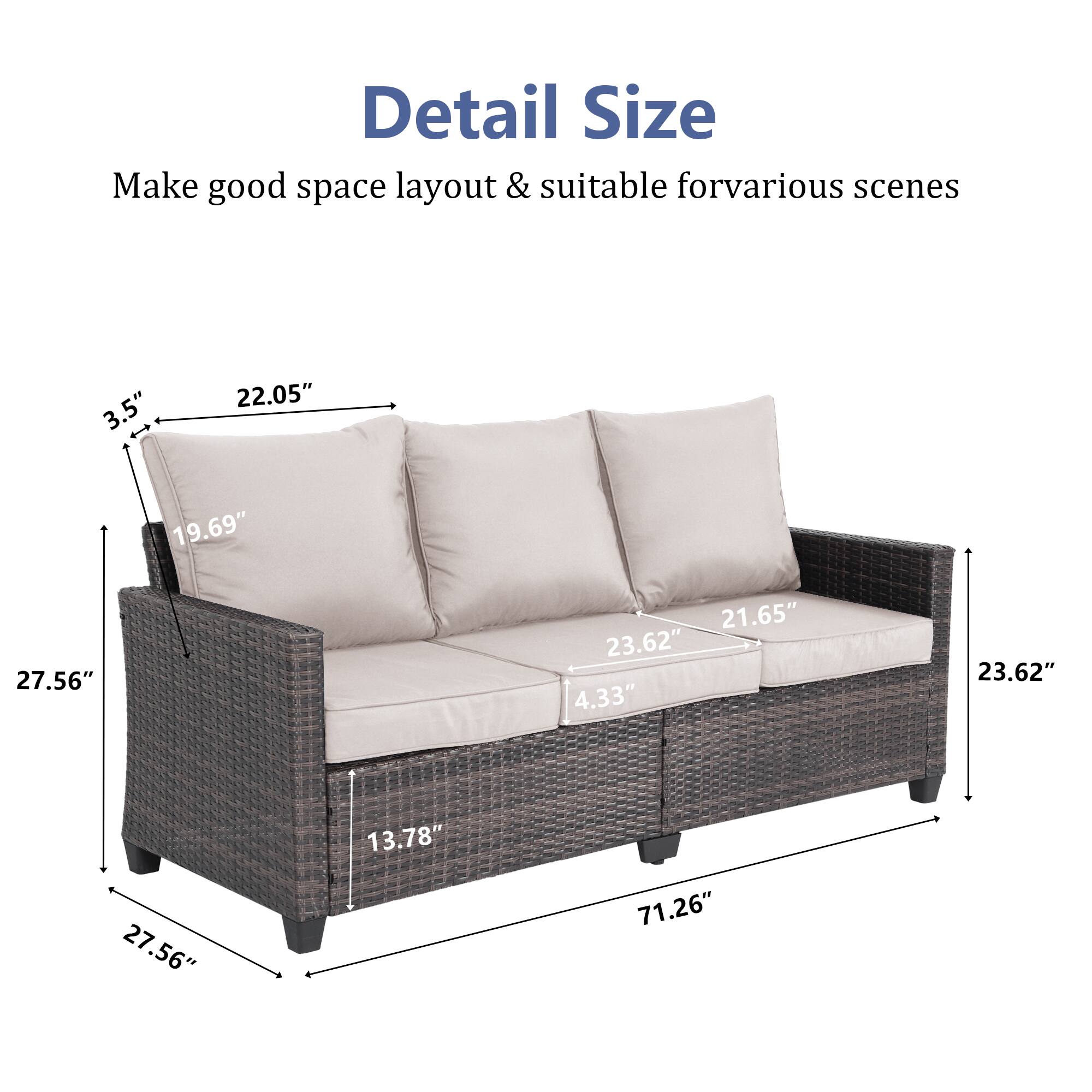 Detail Size  
Make good space layout & suitable for various scenes  

- 3.5"  
- 22.05"  
- 19.69"  
- 27.56"  
- 21.65"  
- 23.62"  
- 4.33"  
- 23.62"  
- 27.56"  
- 13.78"  
- 71.26"