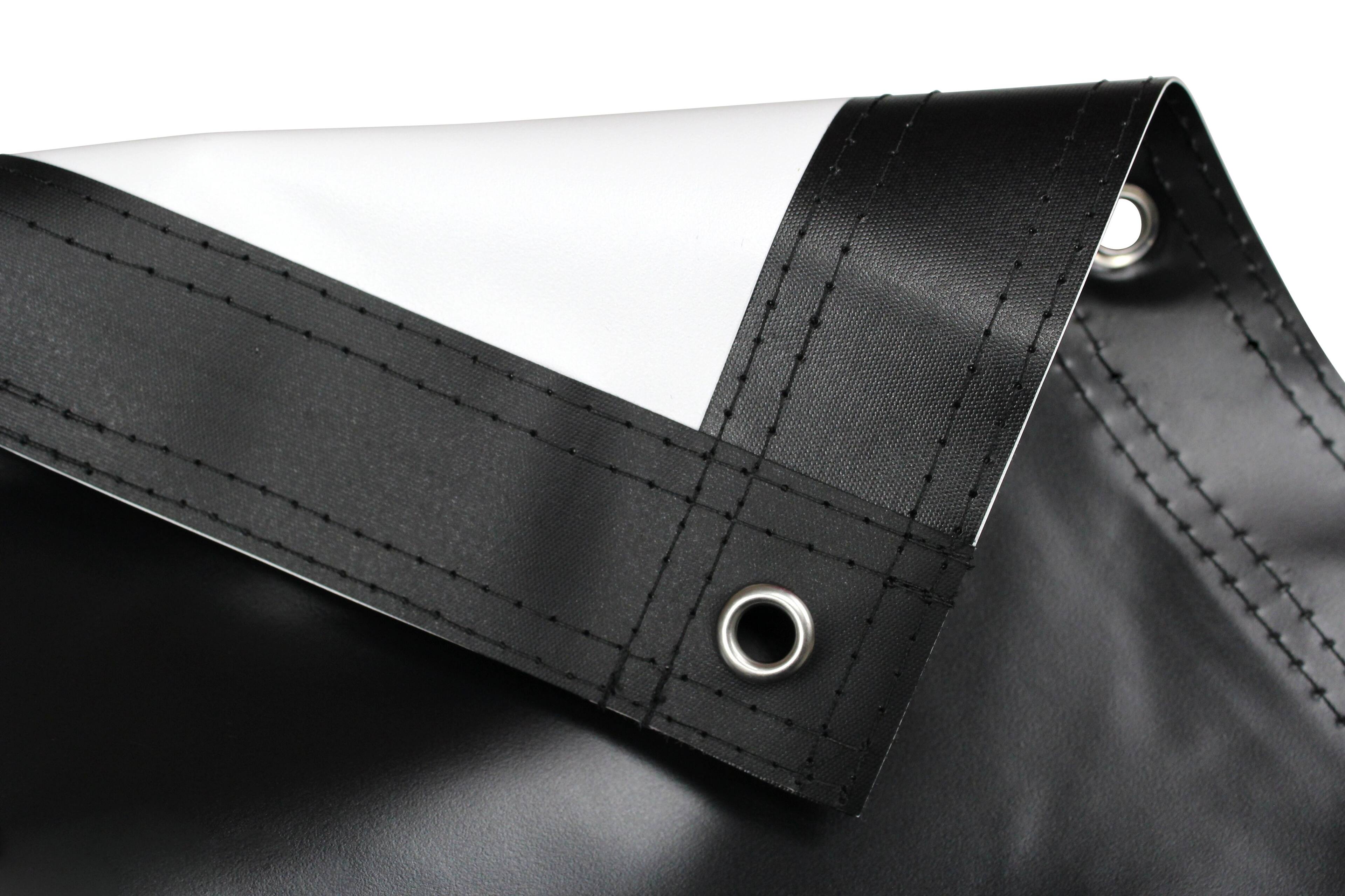 Back. Elite Screens - DIY Pro,250"Diag,Indoor/Outdoor MatteWhite Front Projector Screen,Grommets,Ropes,Carry Pouch,Black Borders,DIY250H1 - White.