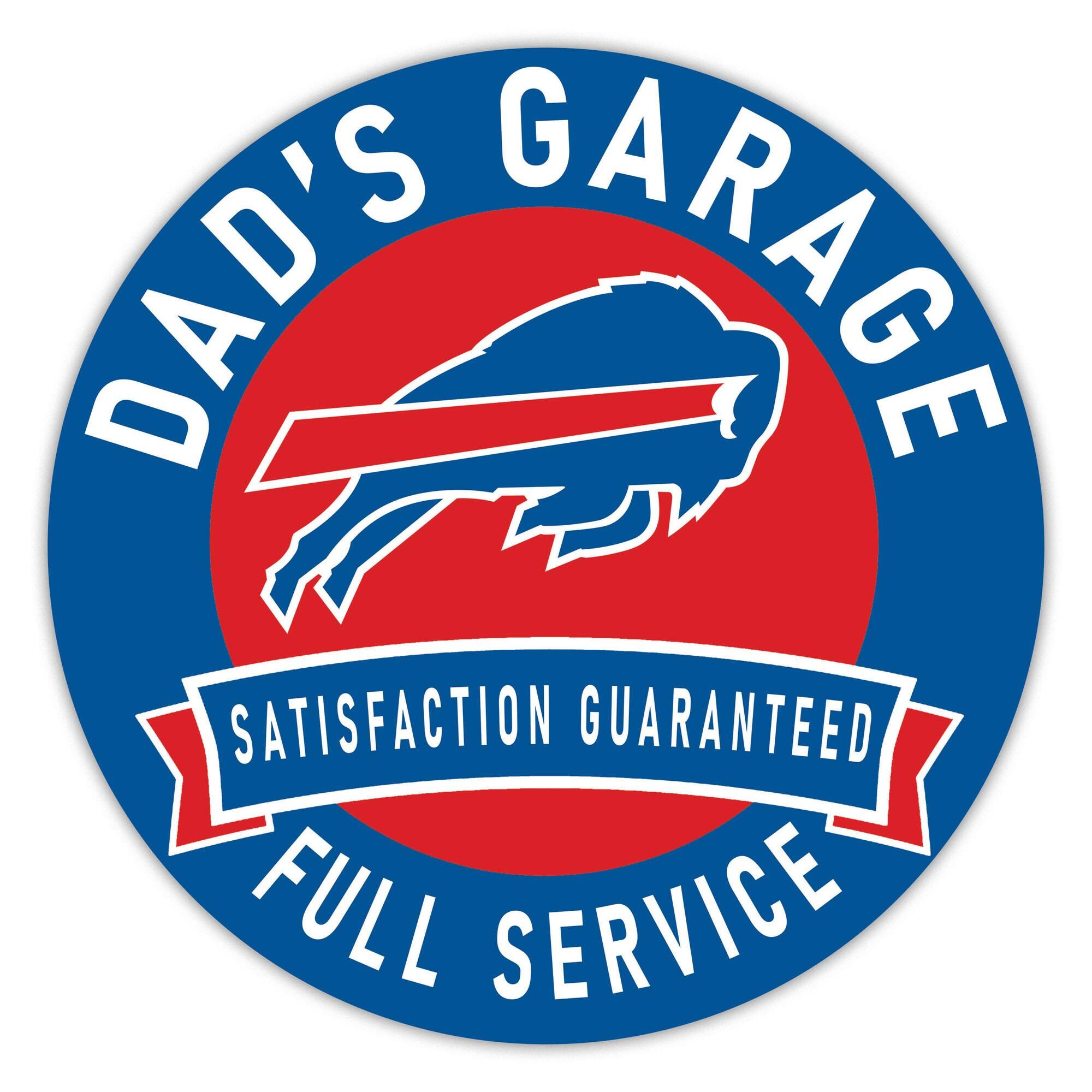 Buffalo Bills 16" Dad's Garage Wood Sign