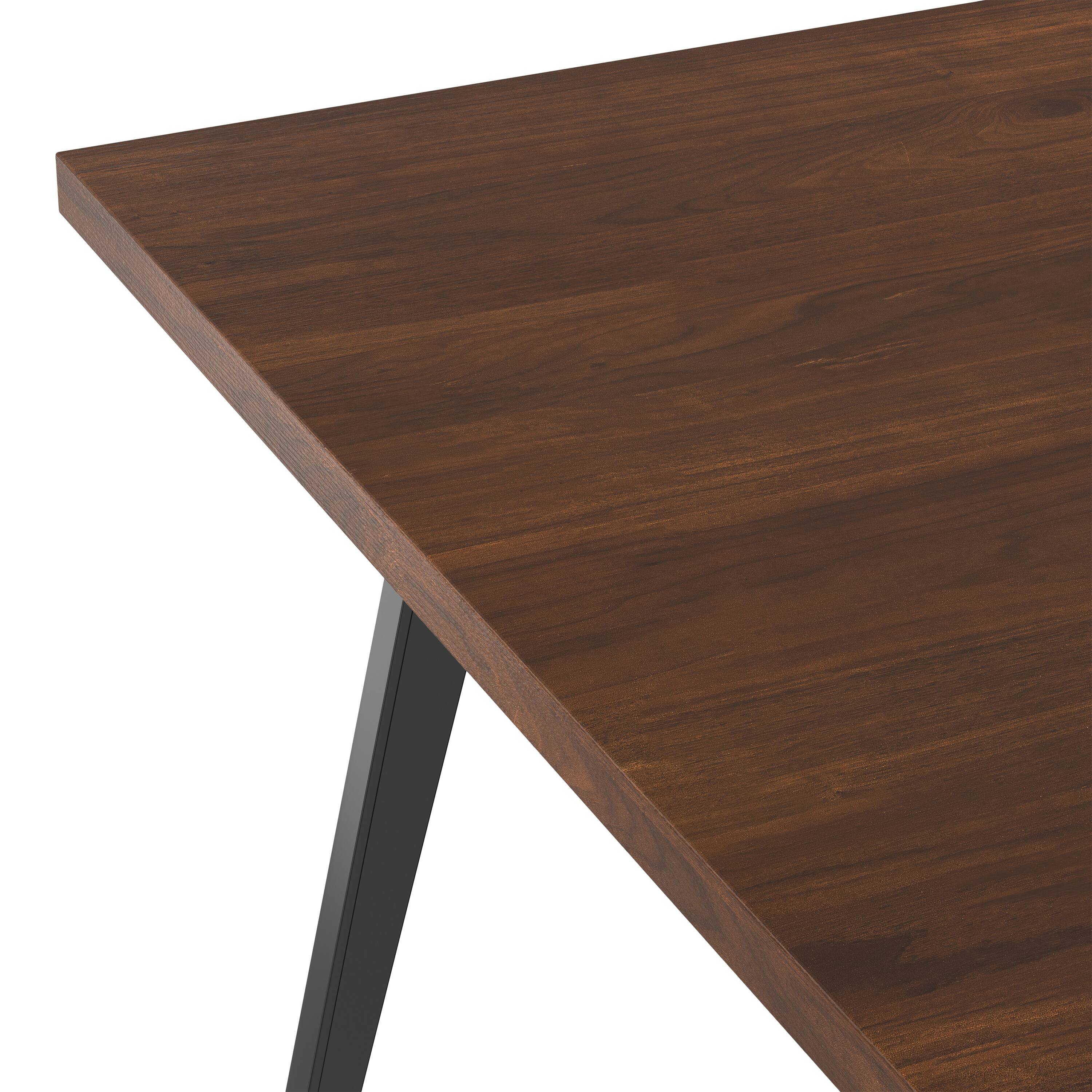 Alt View 4. Simpli Home - Lowry 66 inch x 40 inch Rectangle Modern Industrial Dining Table in Walnut Veneer - Walnut Veneer.