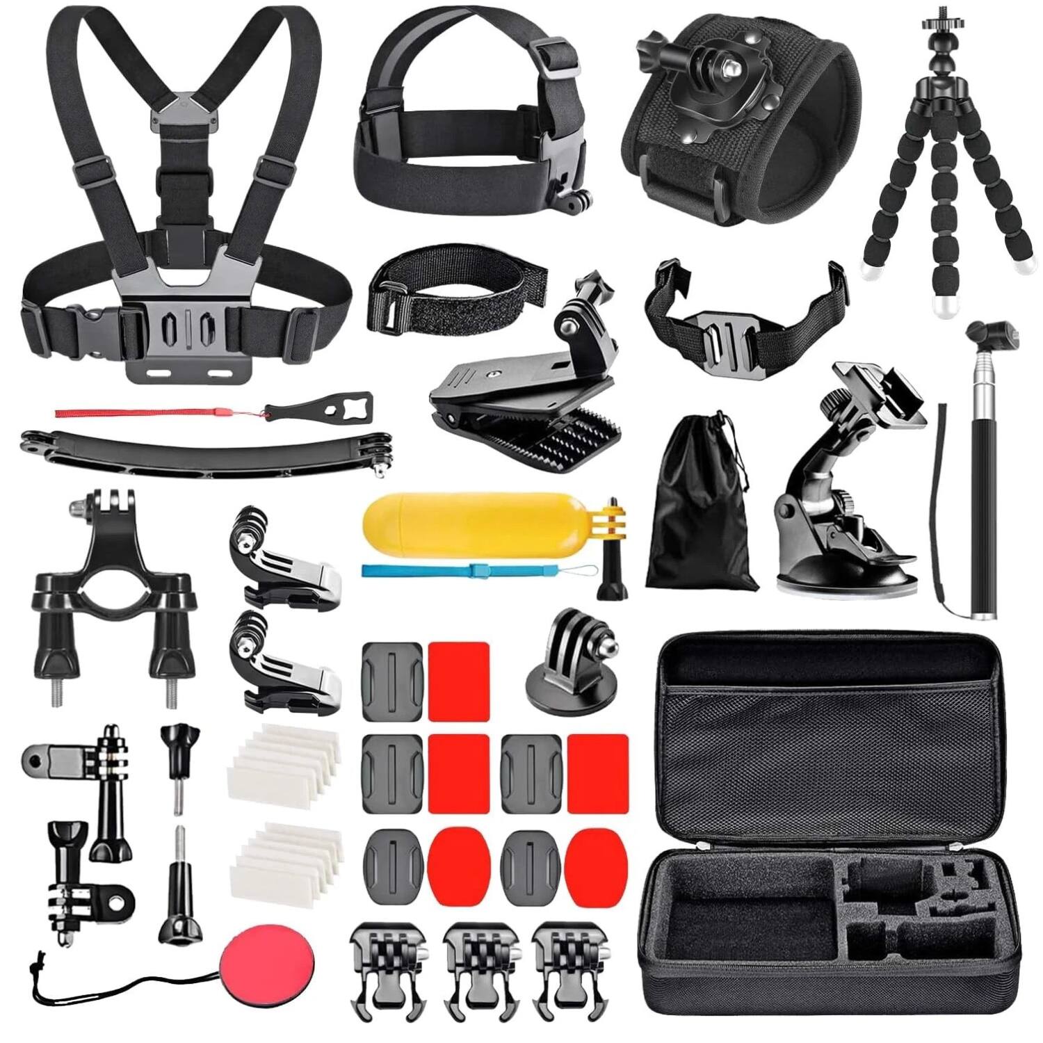 Angle. Stock Preferred - 50-in-1 Waterproof Action Camera Accessories Kit.