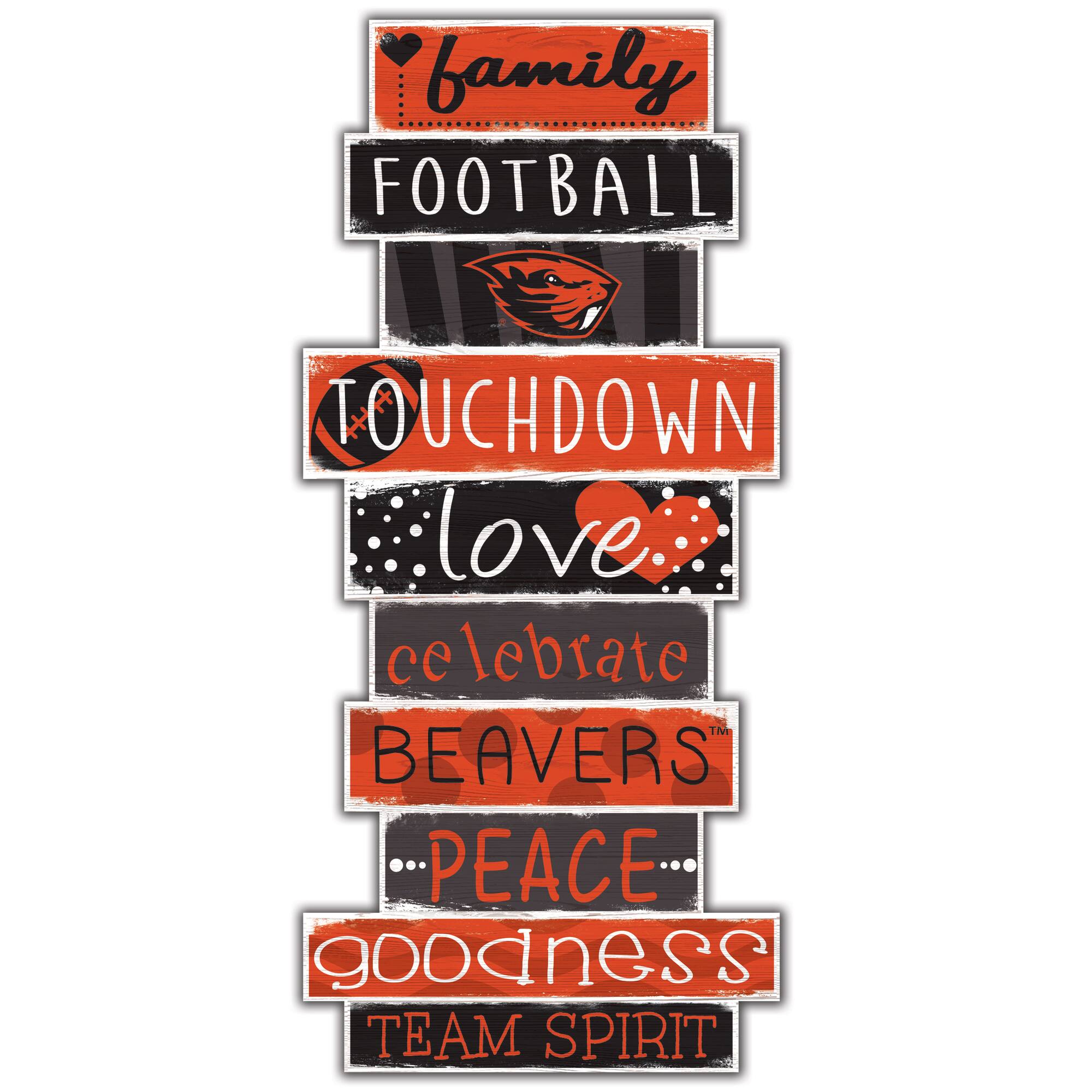 Oregon State Beavers 5'' x 24'' Celebrations Stack Sign