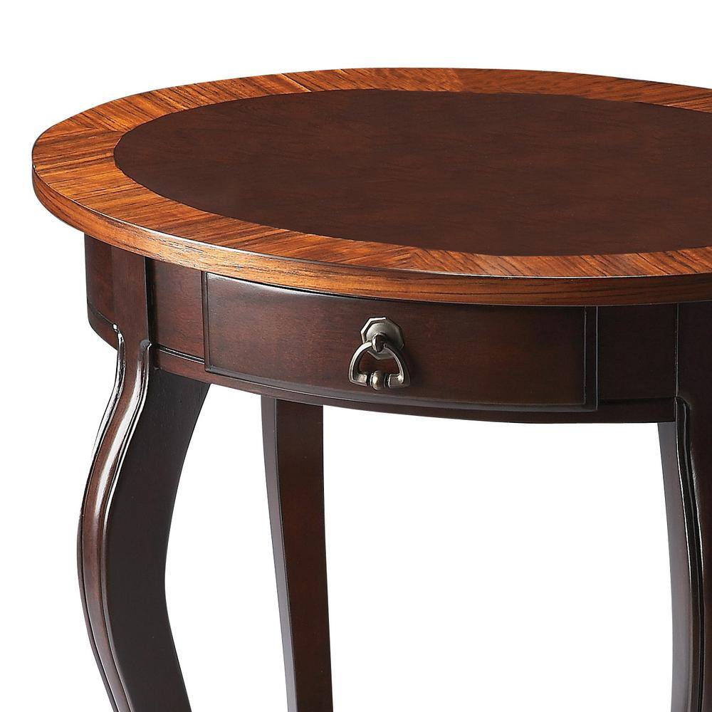 Alt View 1. Butler Specialty - Jeanette Nouveau Oval Side Table - Dark Brown.