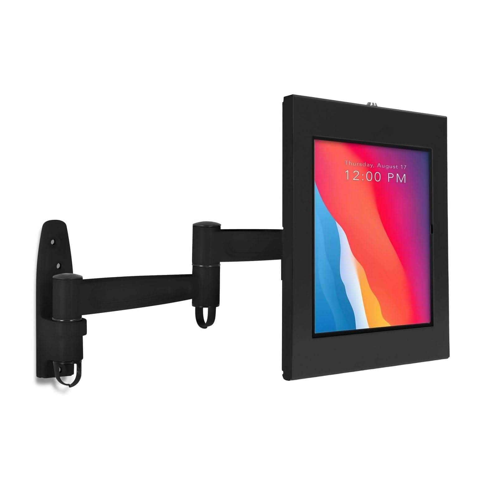 Mount-It! - Anti-Theft Tablet Wall Mount with Lockable Enclosure & Swing Arm for iPad, iPad Air & iPad Pro - Black