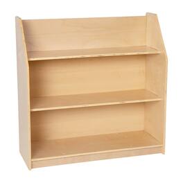 Emma + Oliver - Kid's Bookshelf or Toy Storage Shelf for Bedroom or Playroom in Wood Finish with Safe, Kid-Friendly Curved Edges - Natural