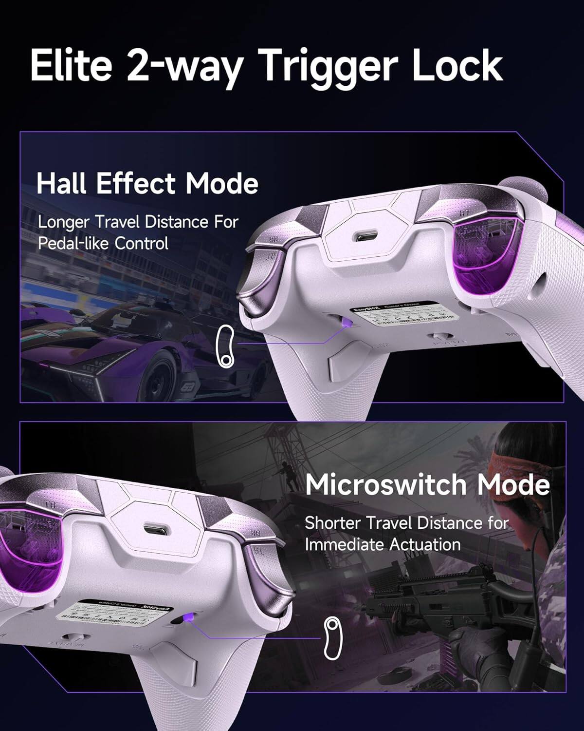 EasySMX D10 Wireless Game Controller Purple BSGCD1000B1 - Best Buy