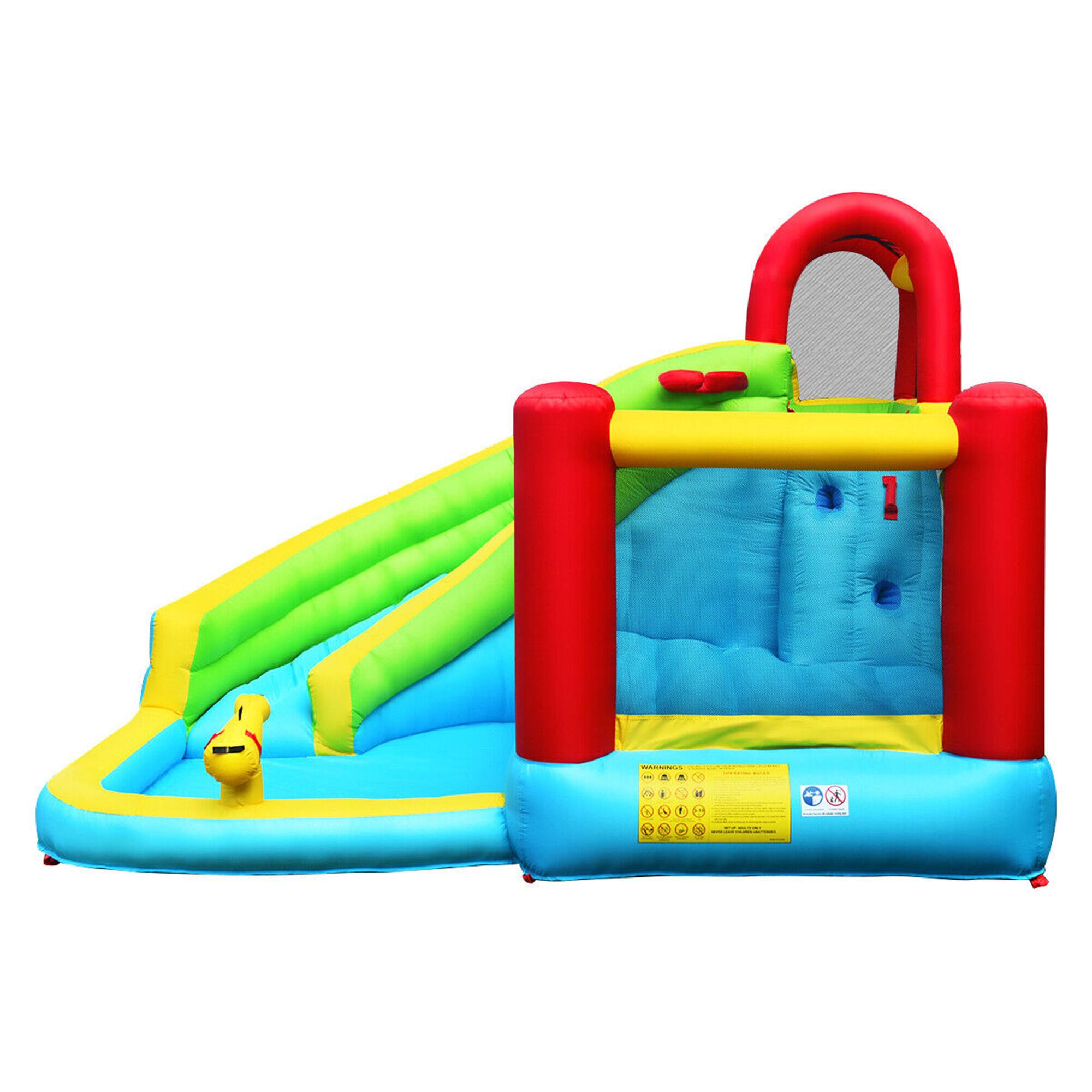 Alt View 2. Costway - Costway Inflatable Kids Water Slide Jumper Bounce House Splash Water Pool W/ 480W Blower - Multicolor.