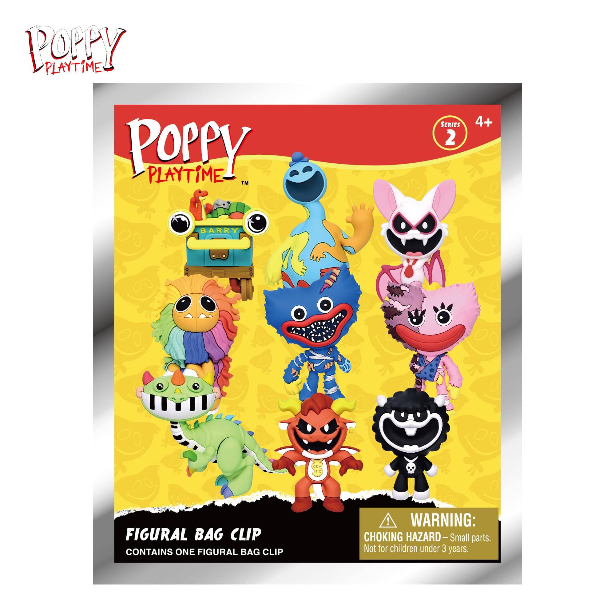 Poppy Playtime  
Series 2  
4+  
Figural Bag Clip  
Contains one figural bag clip  
Warning: Choking hazard - Small parts. Not for children under 3 years.