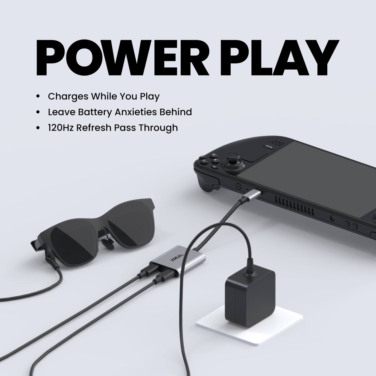POWER PLAY

- Charges While You Play
- Leave Battery Anxieties Behind
- 120Hz Refresh Pass Through