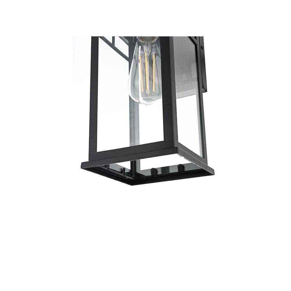 Alt View 1. Elegant Lighting - Mercer 7 inch Outdoor Pendant in Black - Black.