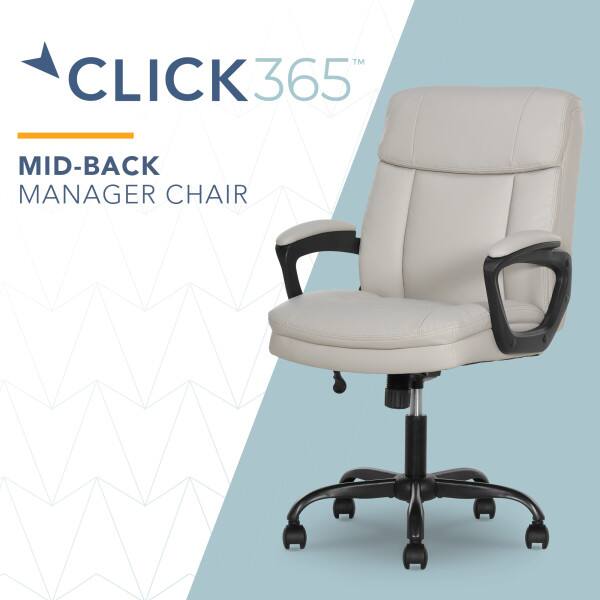 Click365 - Mid-Back Manager Chair - Ivory price history on PriceWatchPro
