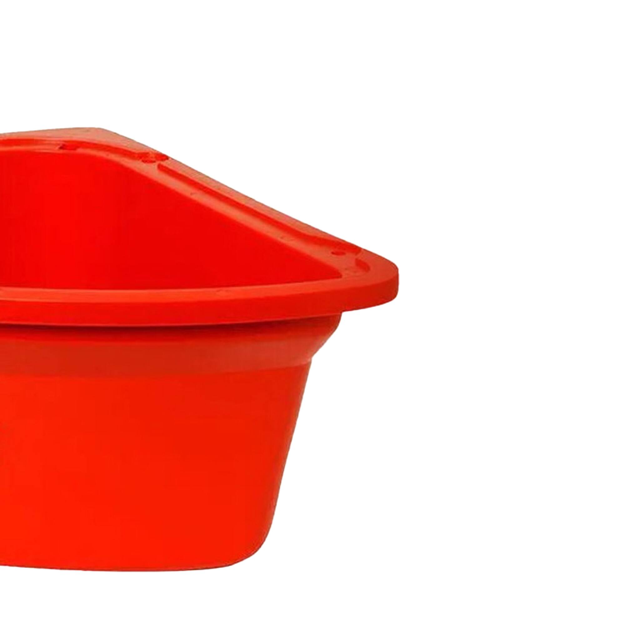 Alt View 5. Little Giant - Little Giant 26 Quart Plastic Hanging Corner Livestock Animal Feeder Bucket, Red.