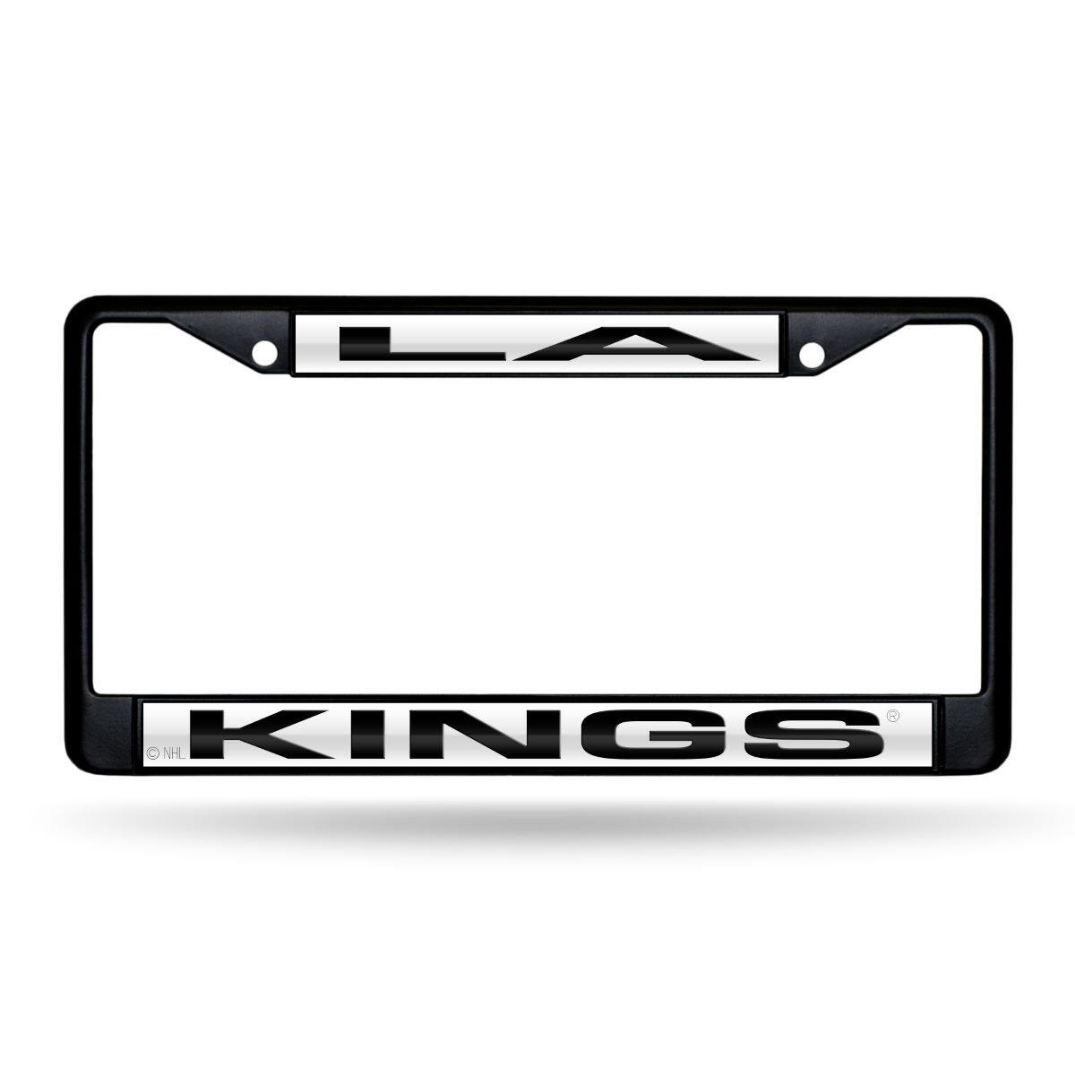 Los Angeles Kings - LA Hockey - Black Painted Metal Laser Cut License Plate Frame