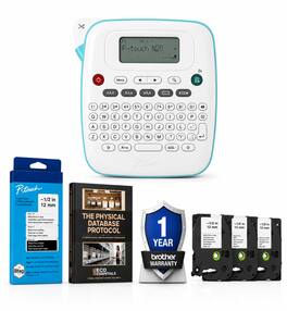 Brother - P-Touch PT-N20 Personal Desktop Label Maker + P-touch BTAG3M01 Btag Label Tape (3-Pack) Bundle - White