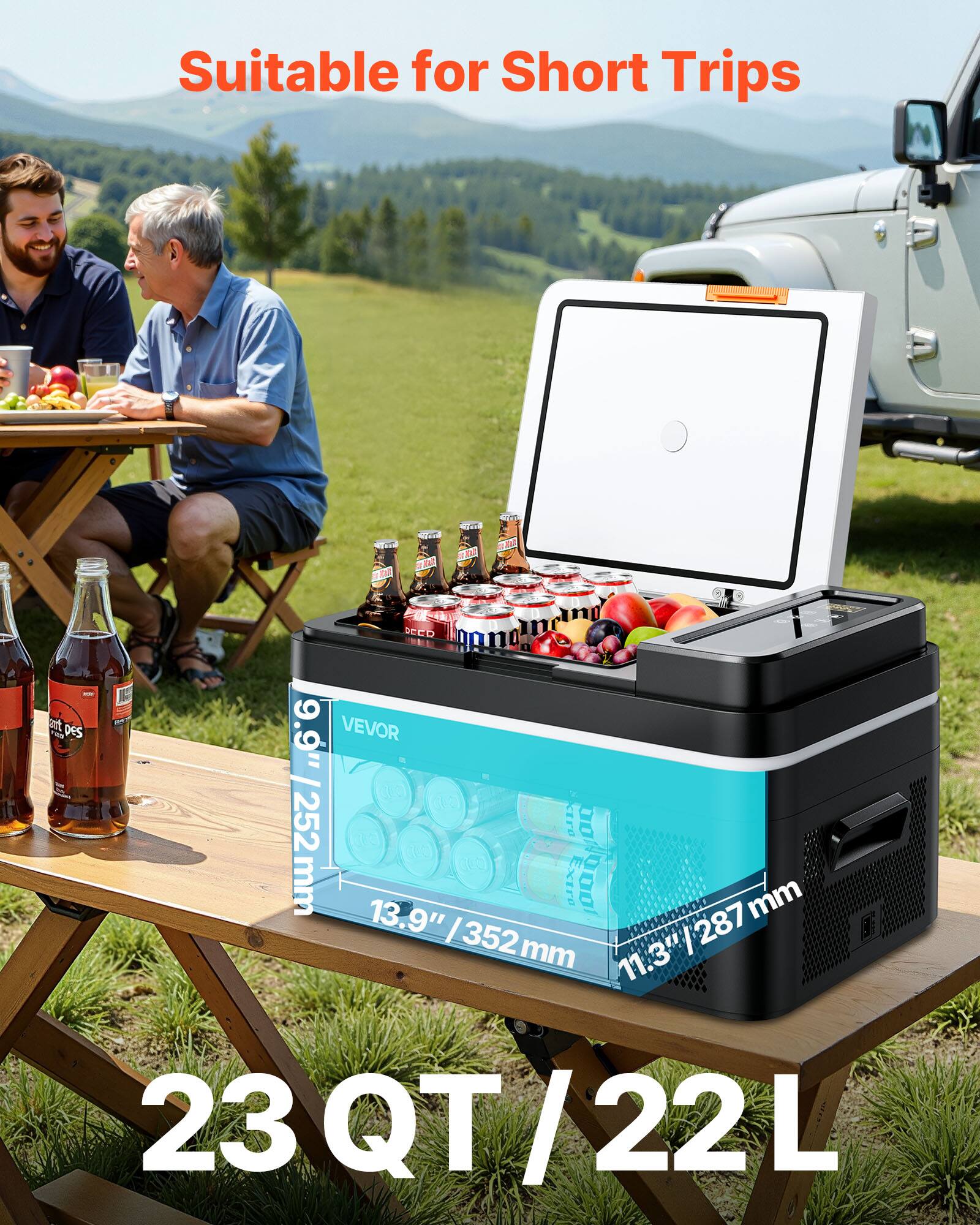 Suitable for Short Trips

CIN SI NC 2 DEED 2t DES VEVOR 9.9" - 3 d 252 0 RO ctra 00 0 mm Extra 000 mm 13.9" / 352 287 352mm mm 11.3"/287 I 11.3 23 3QT/22L QT

23 QT / 22 L