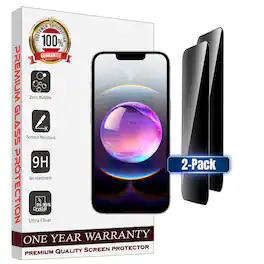 Entronix - Anti-Spy Privacy Screen Protector Compatible with iPhone 17 Pro - 2-Piece Combo - Clear