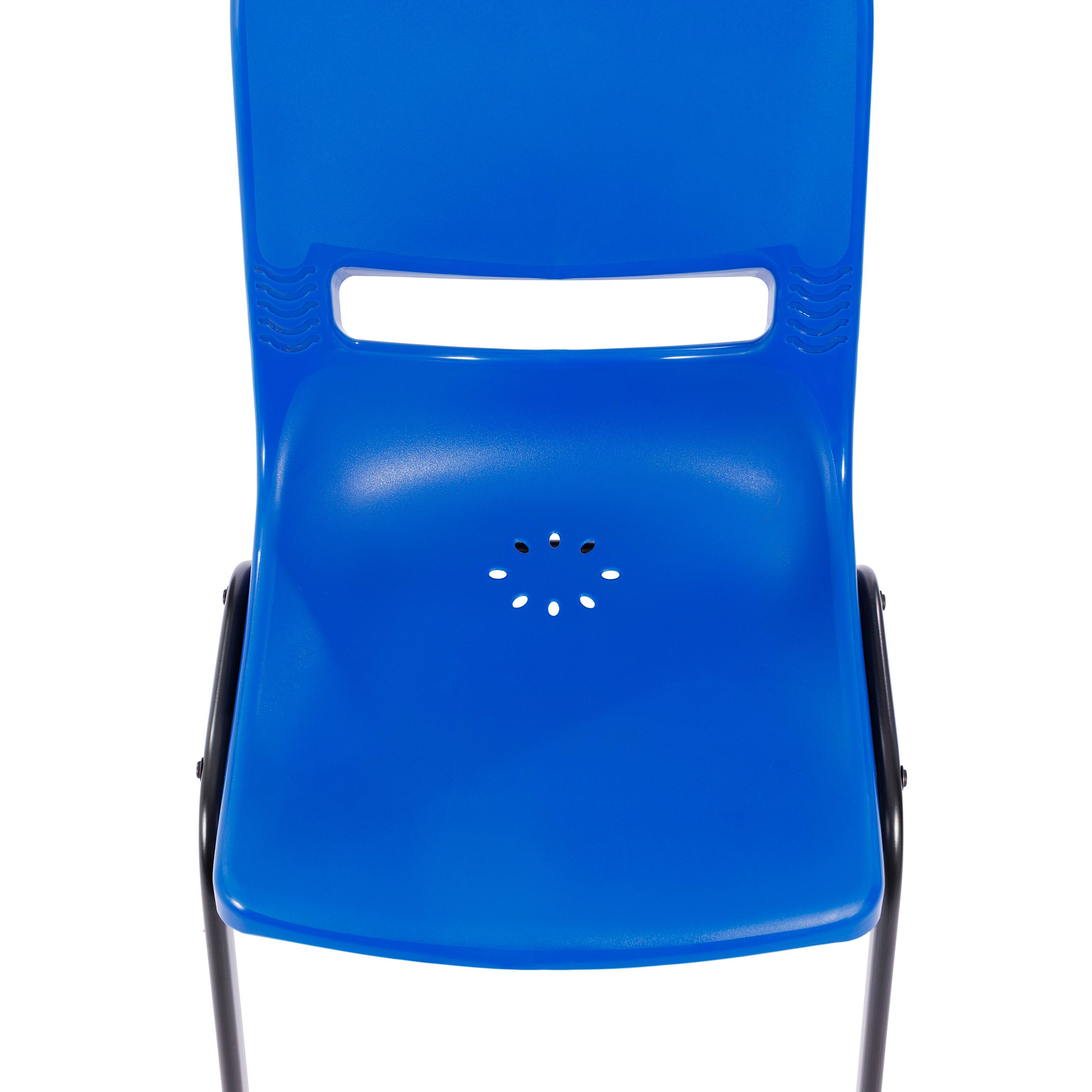 Alt View 9. Emma + Oliver - Jacobs Stackable Flex Comfort Classroom Chair with Ergonomic Flex Back and Heavy-Duty, Powder-Coated Steel Frame - Navy.