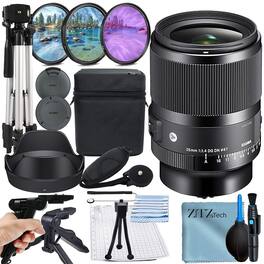 Sigma - 35mm f/1.4 DG DN Art Lens for Sony E Mount Bundle + Case + ZeeTech Bundle - Black