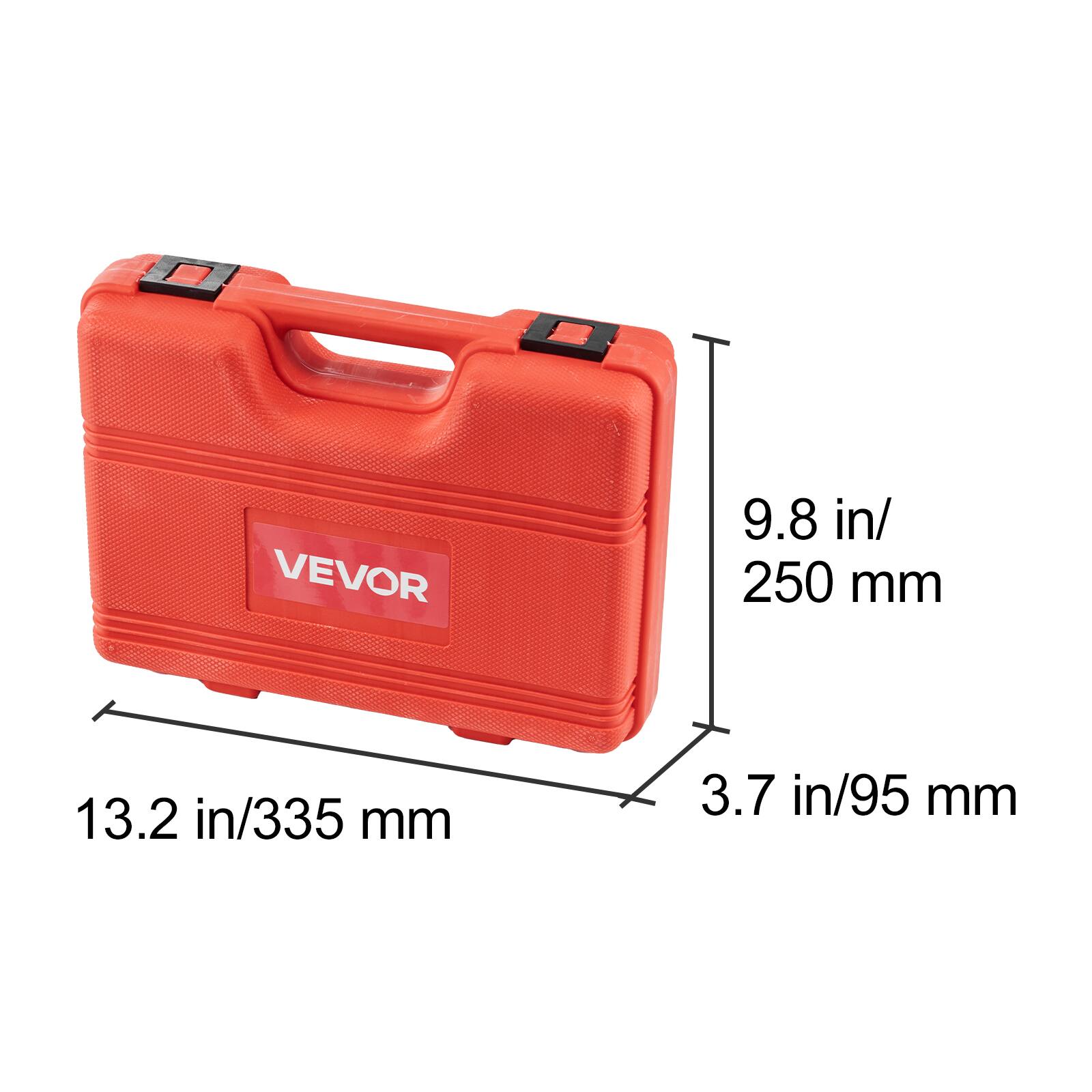 VEVOR  
9.8 in/250 mm  
13.2 in/335 mm  
3.7 in/95 mm