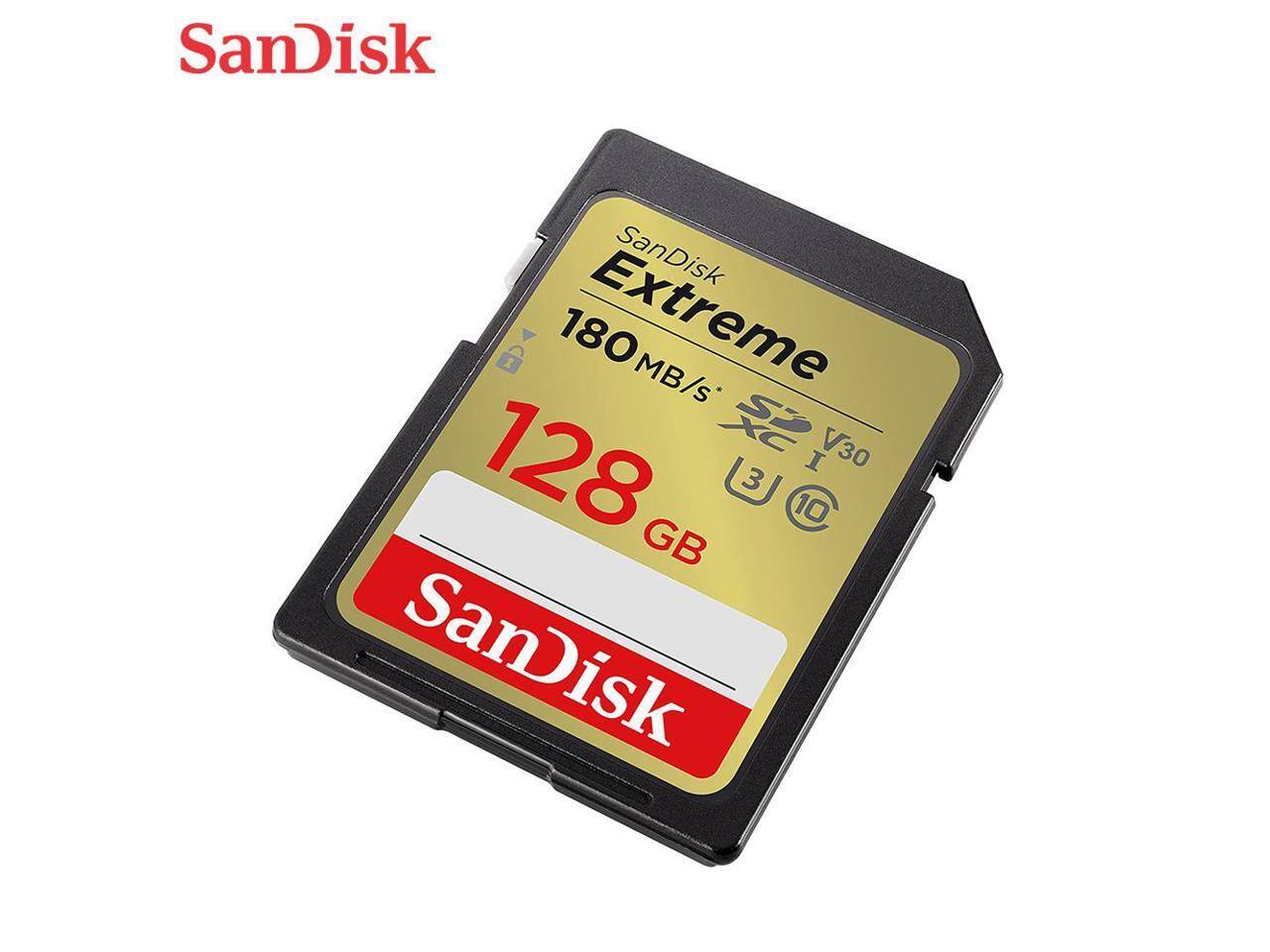 SanDisk Extreme 180MB/s 128GB SDXC V30 U3 10